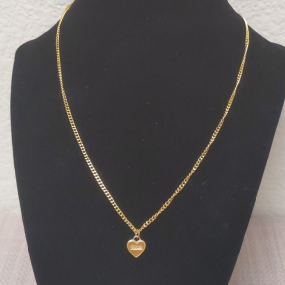 Coach heart charm gold plated Necklace - Picture 7 of 8